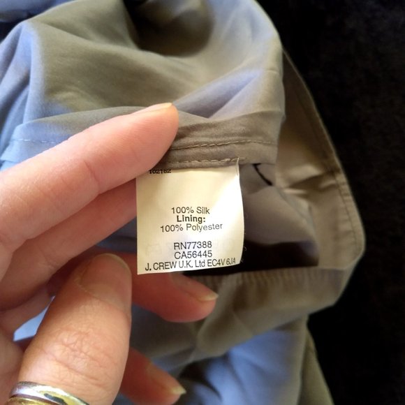 J.Crew Grey Silk Chiffon Heidi Cocktail Dress - Picture 3 of 3